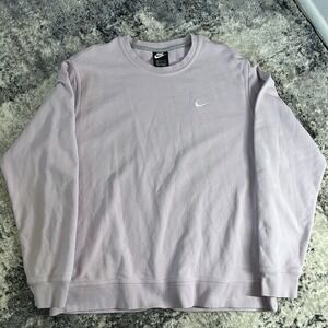 Nike Women's Embroidered Swoosh Crewneck Pinkish Size 2XL